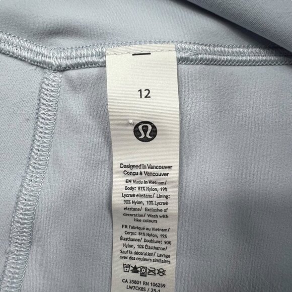 Lululemon Align High Rise Short 4" Inseam Mint Breeze Double Thick Size 12 - Picture 2 of 6